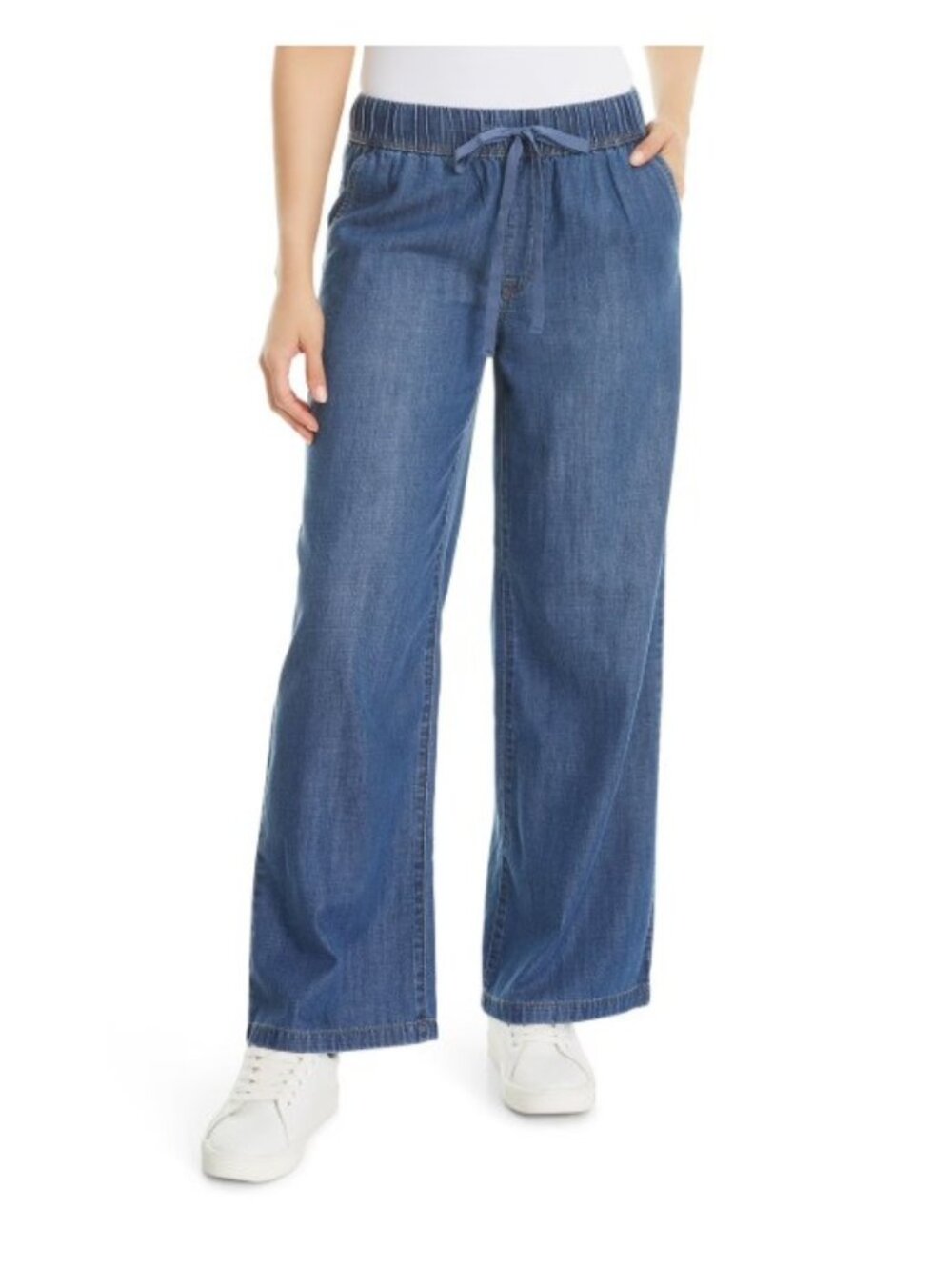 Nine West Women's Relaxed Fit Lightweight Wide Leg Denim Jean-Size XXL-NWT